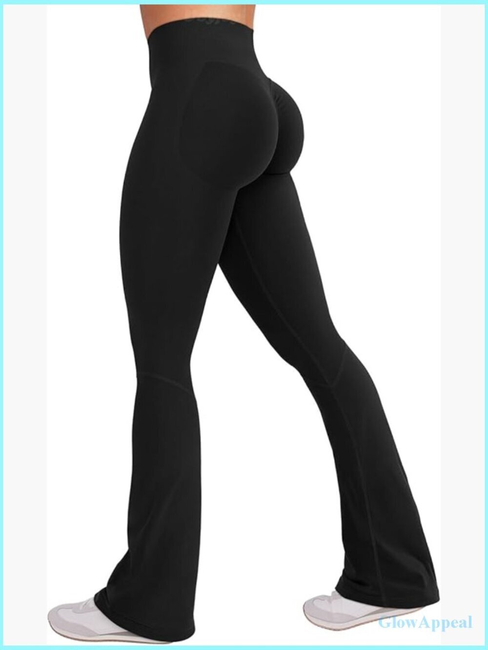 Mini Flared Leggings Hidden Scrunch Gym Pants Seamless Butt Lift Compression